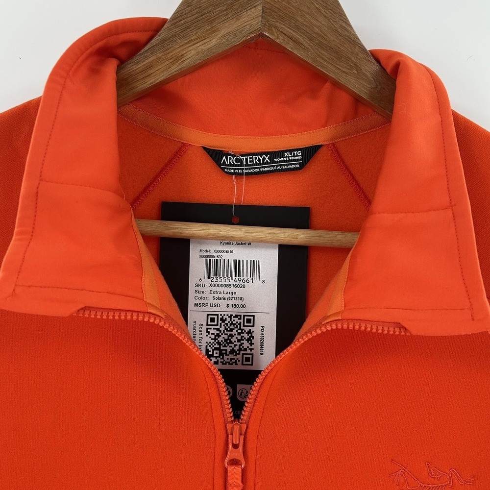 Arc'teryx Kyanite Jacket Women's XL Orange Full Zip Gorpcore Fleece NWT - Picture 3 of 7
